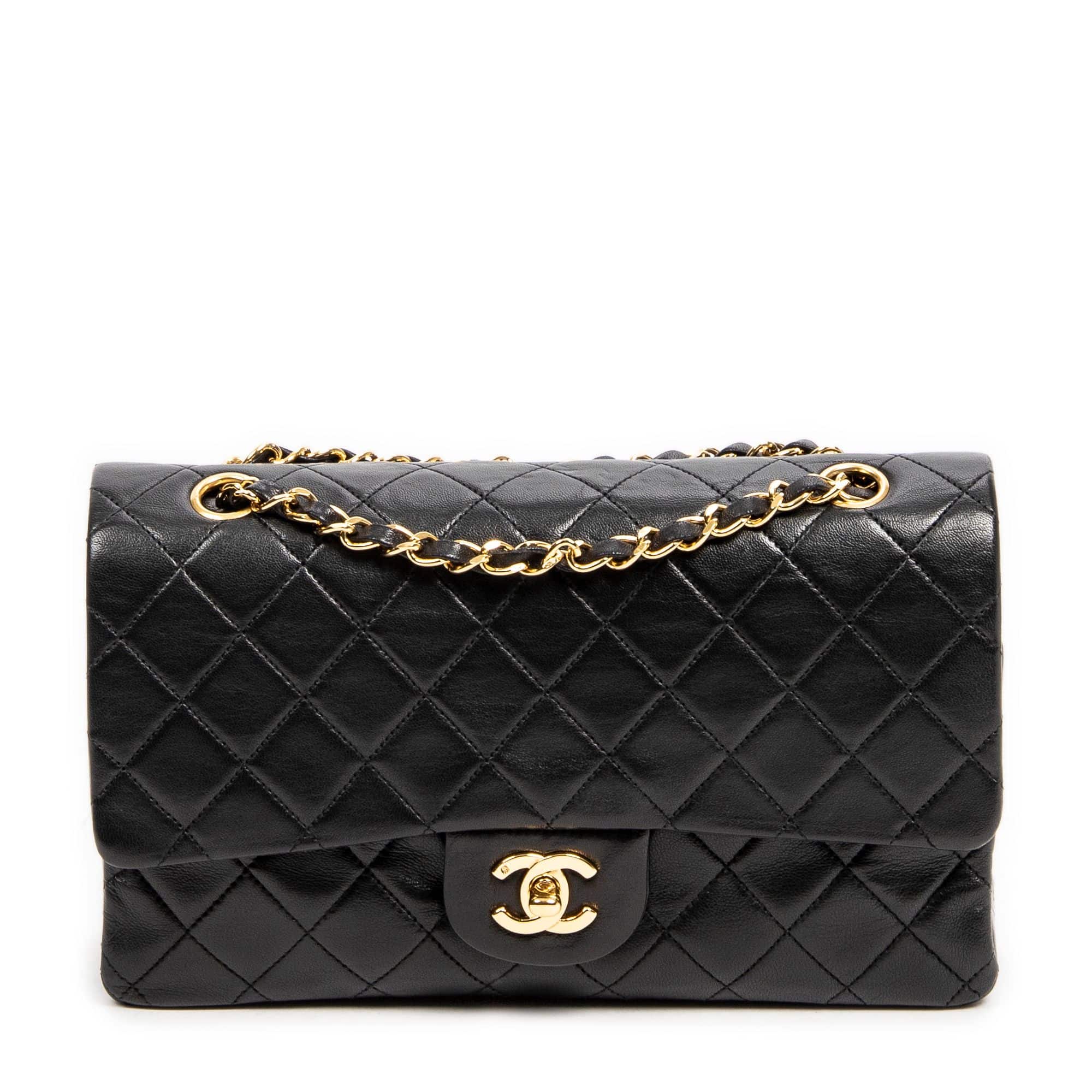 Sold at Auction: Chanel Classic Double Flap Gold Python Purse