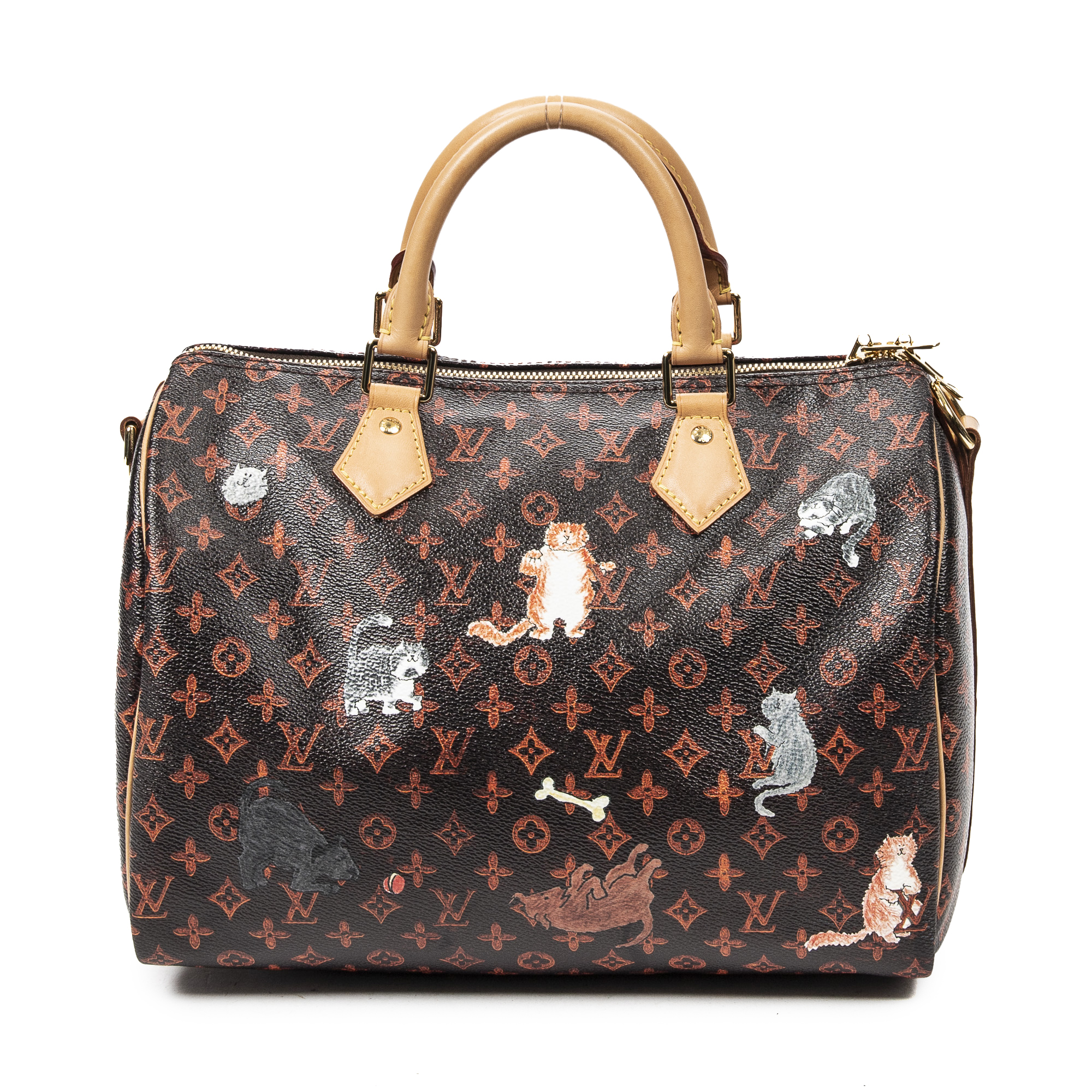 Louis Vuitton x Grace Coddington Speedy Bandouliere Catogram 30