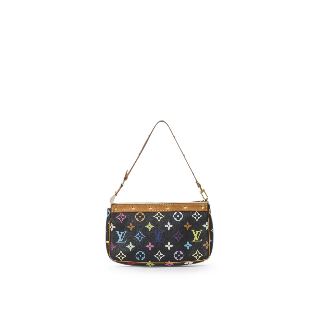 Louis Vuitton Black Monogram Multicolor Accessories Pochette Bag