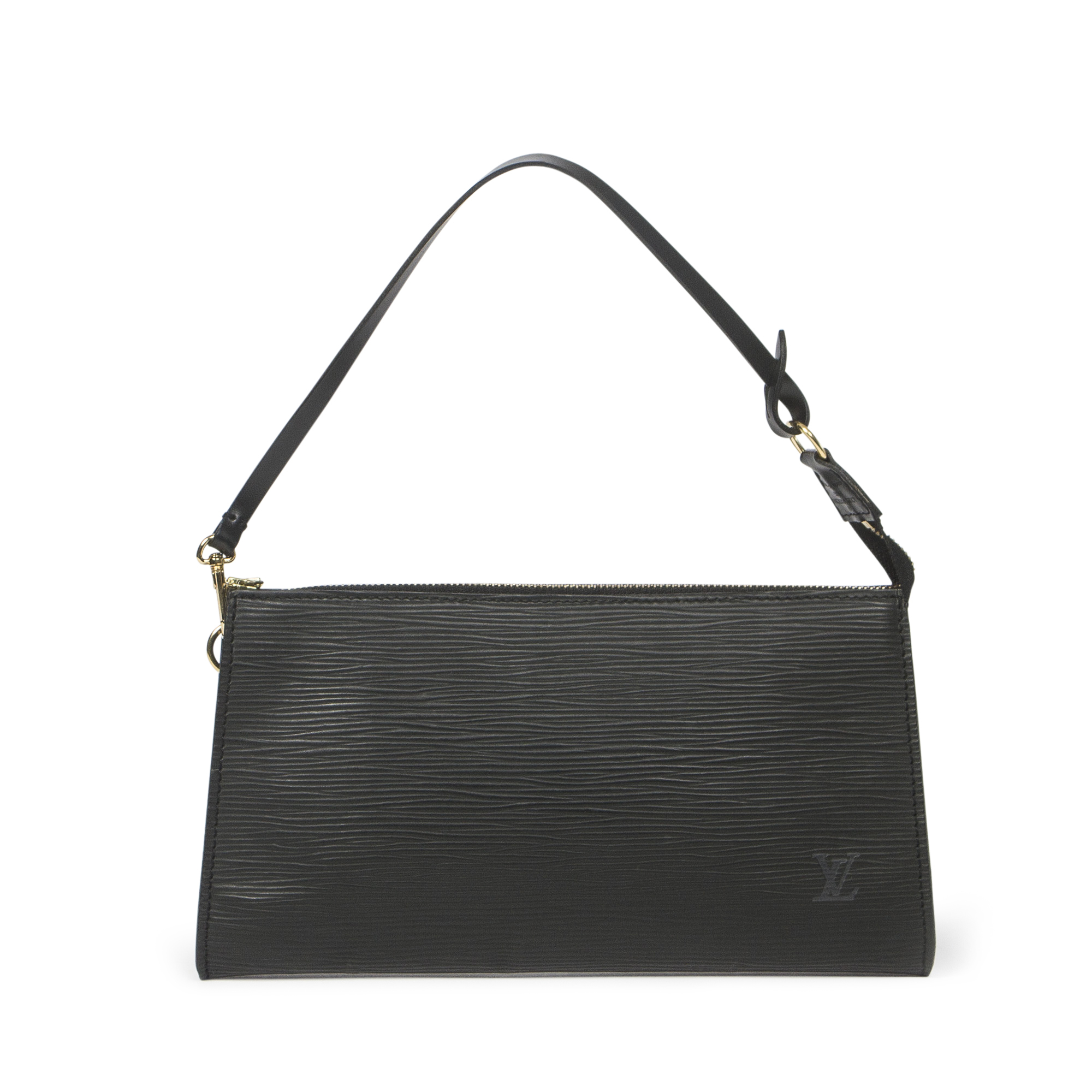 Louis Vuitton Black Epi Leather Pochette Accessories 24 Bag