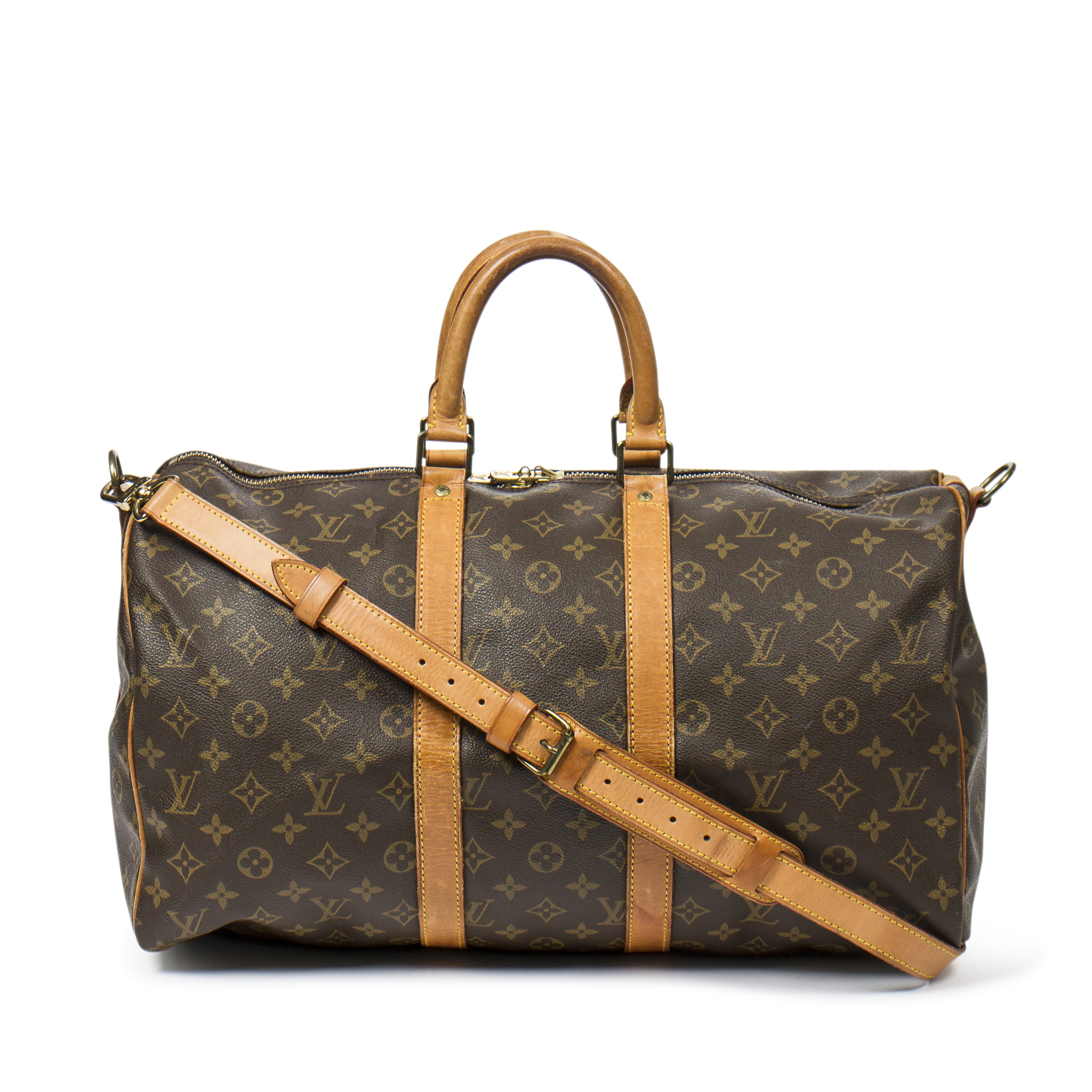 LOUIS VUITTON 1990 Keepall 55 Brown Monogram Duffle Bag