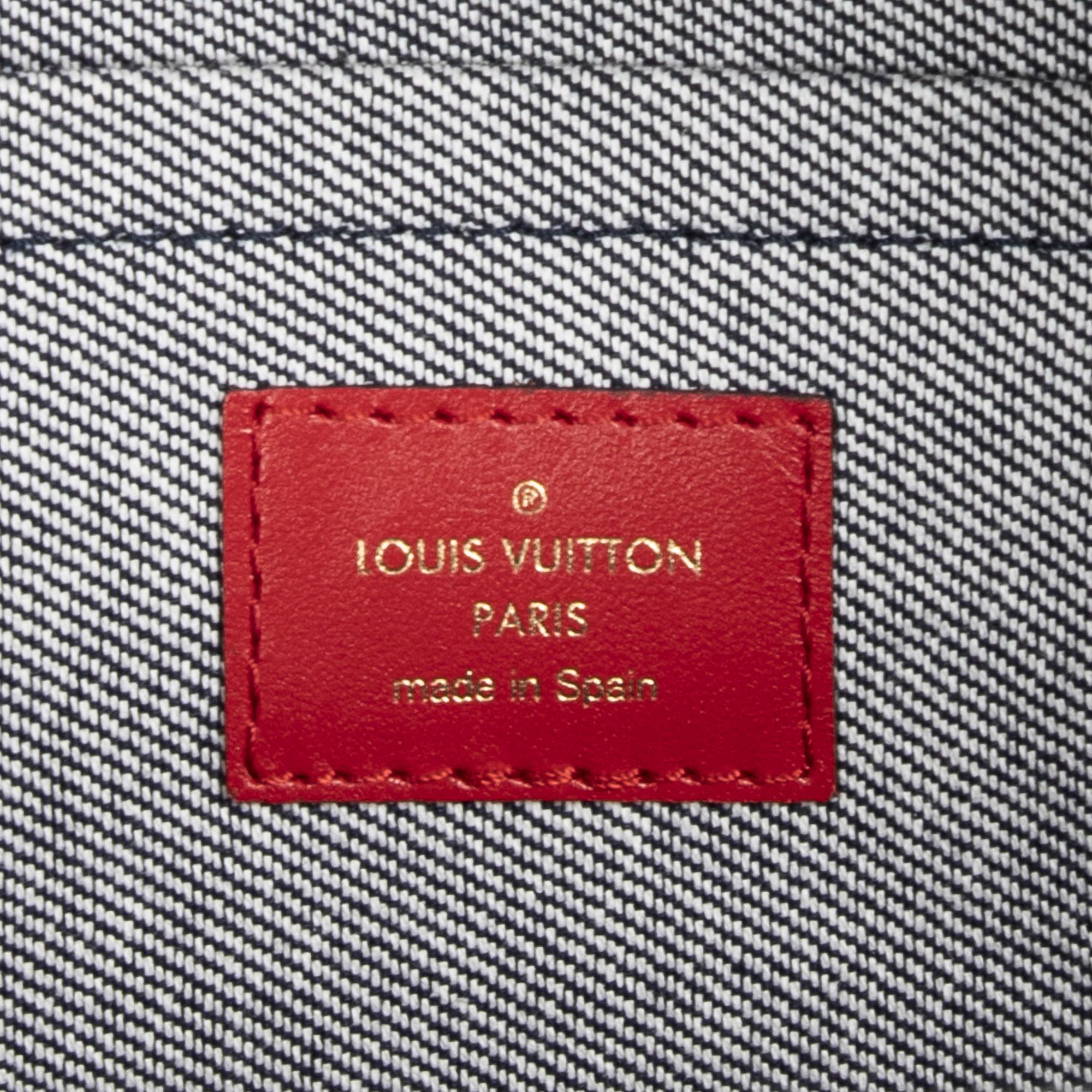 Blue Louis Vuitton Monogram Denim Patchwork Palm Springs Mini
