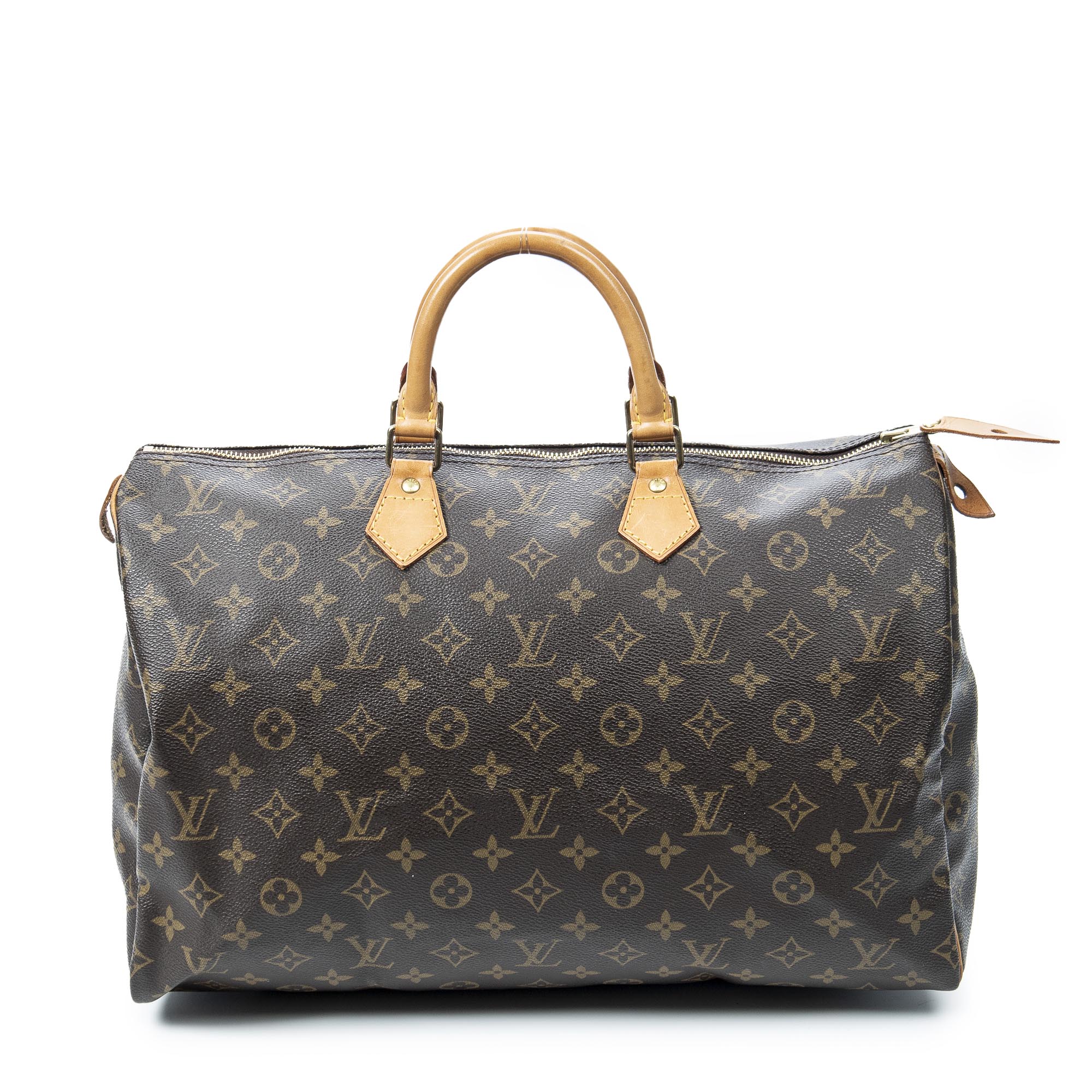 Louis Vuitton - Authenticated Speedy Handbag - Cloth Brown for Women, Very Good Condition