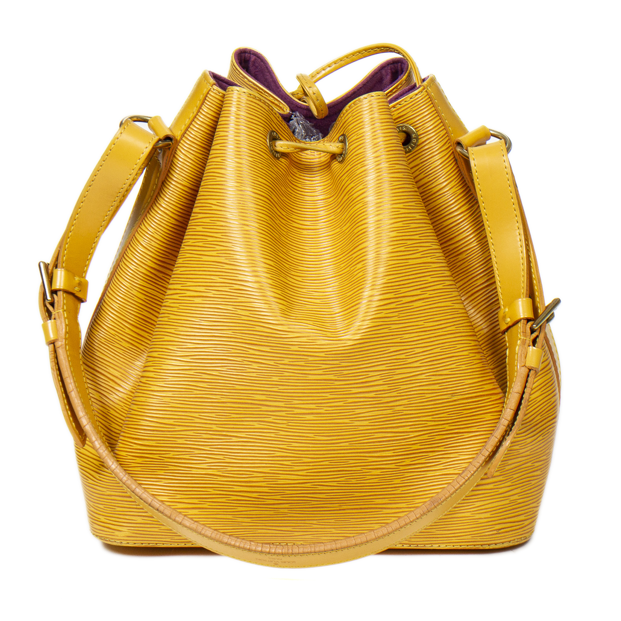 Louis Vuitton Noe PM Bucket Bag, in yellow epi leather with golden