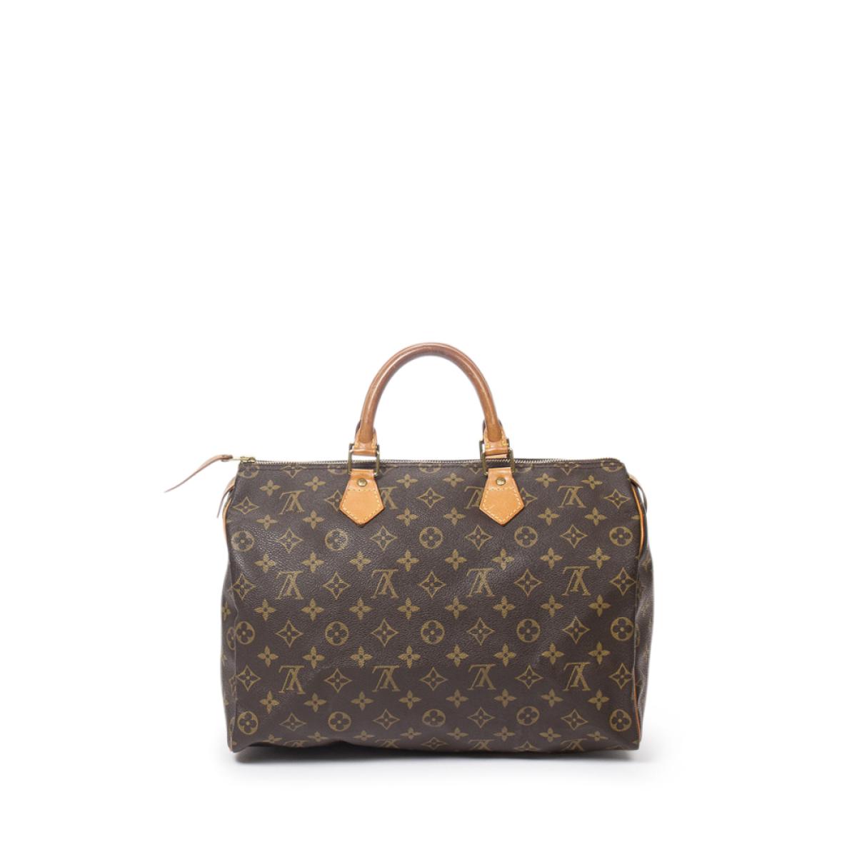 Louis Vuitton Monogram Canvas Speedy 35 Shoulder Bag Added Insert