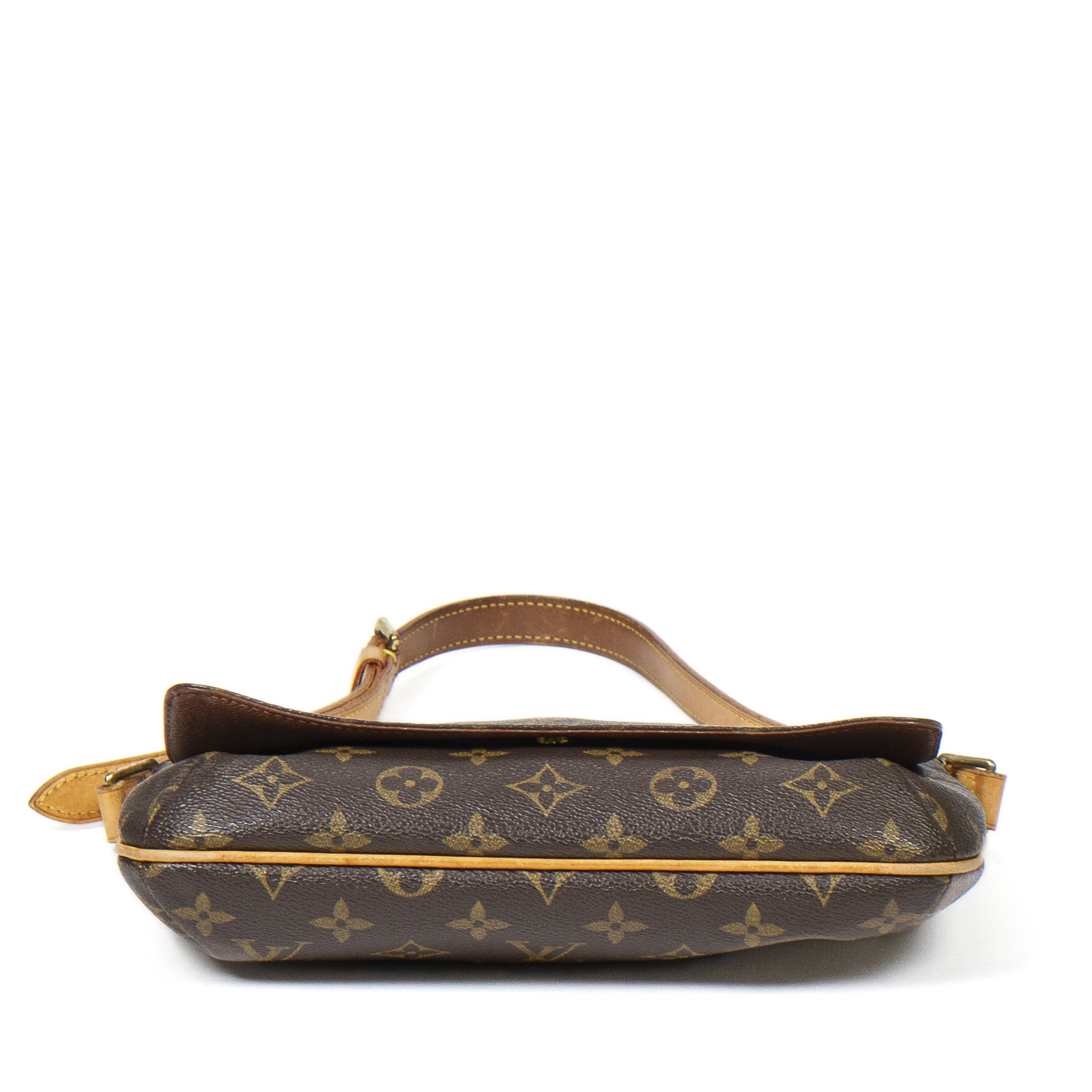 Louis Vuitton Musette Tango Shoulder Bag Brown Canvas/Leather