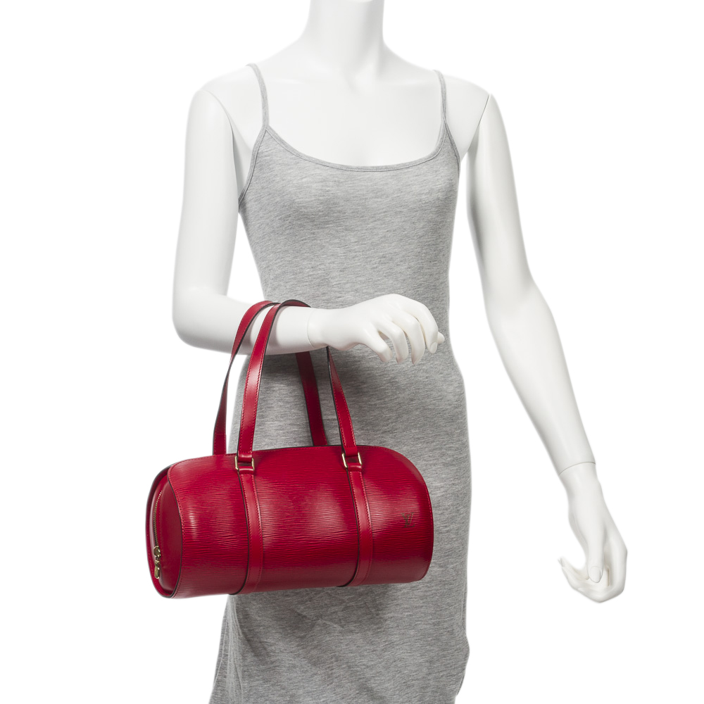 Louis Vuitton Women's Soufflot Epi Leather Shoulder Bag - Red
