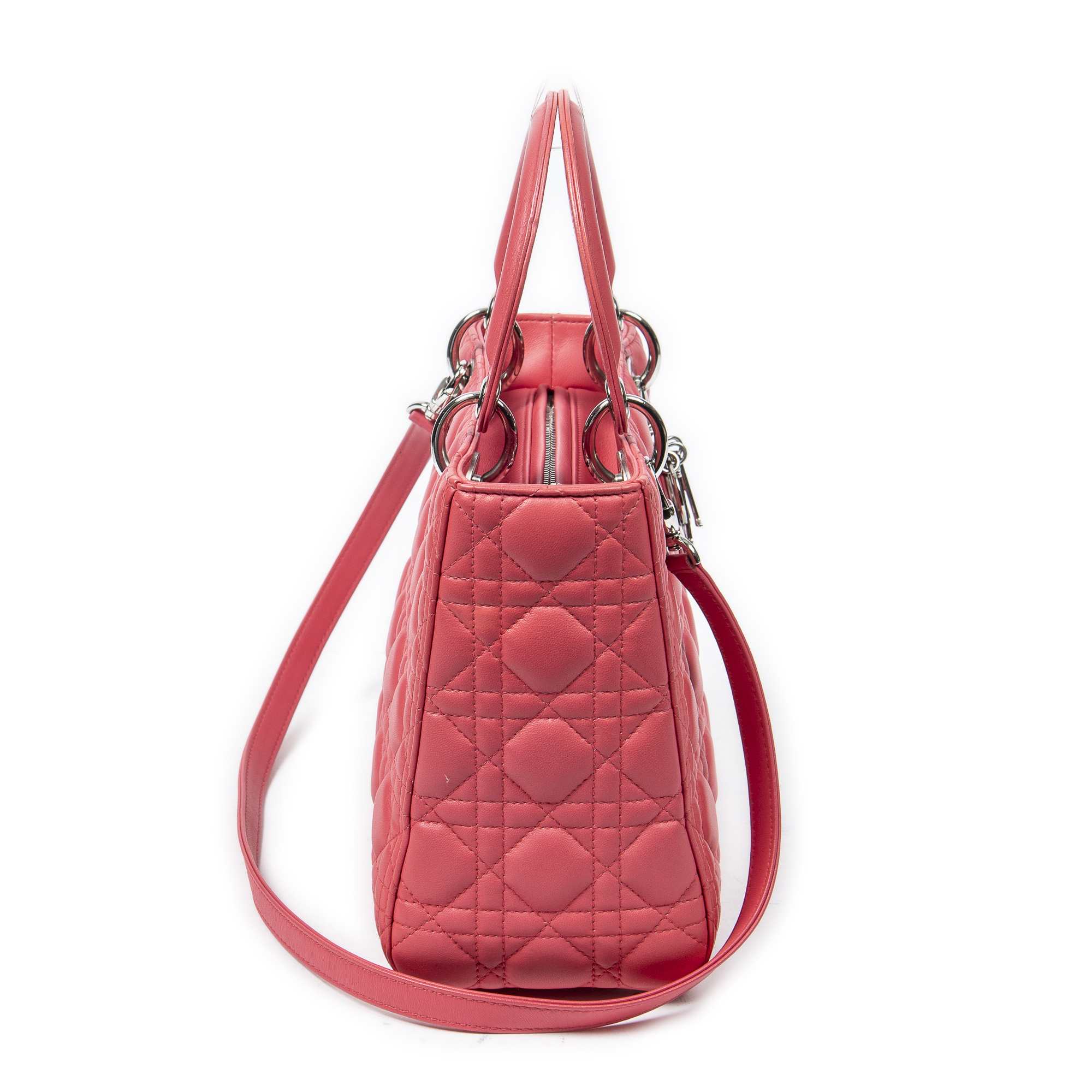 Lady dior medium outlet red