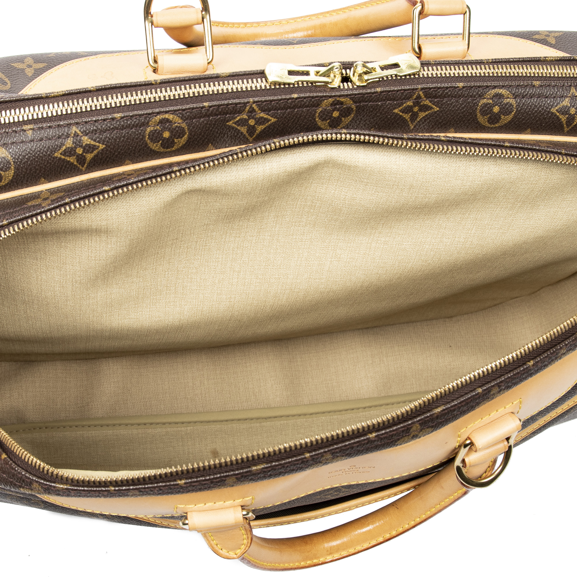 Louis Vuitton Porte Document Poyage Monogram Shoulder Bag Canvas Brown in  2023