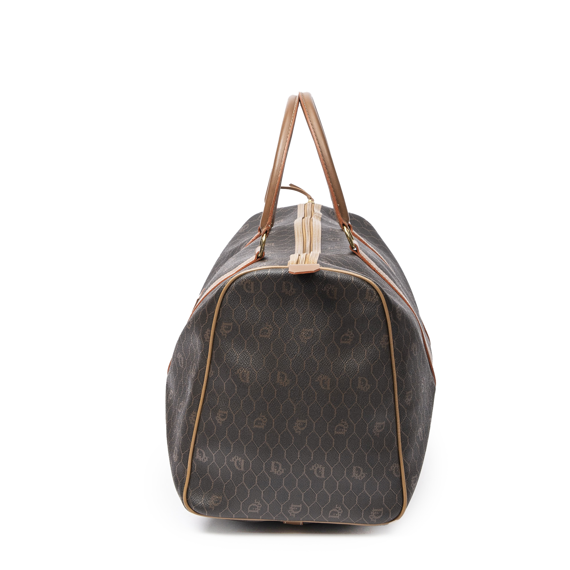 Christian Dior Vintage Honeycomb Duffle Bag - Black Luggage and