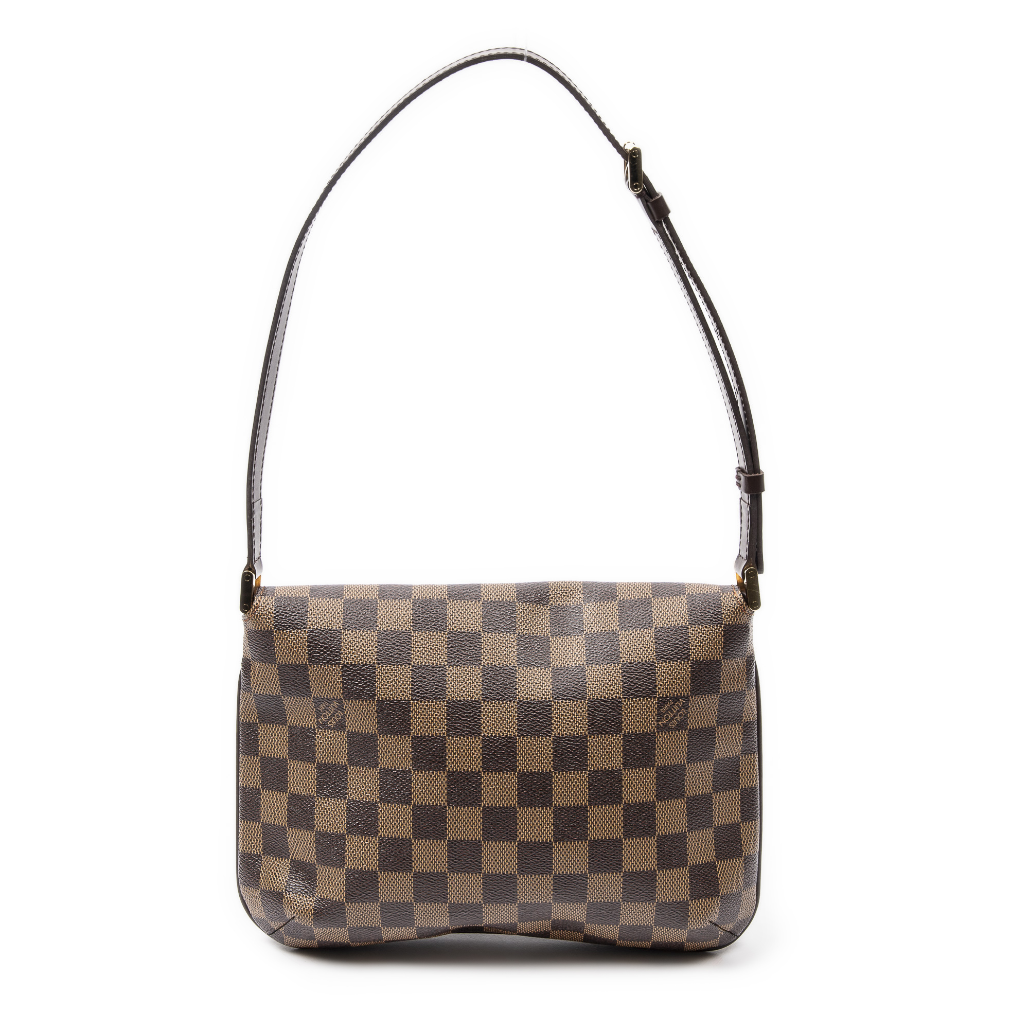 LOUIS VUITTON Damier Ebene Musette Tango Shoulder Bag