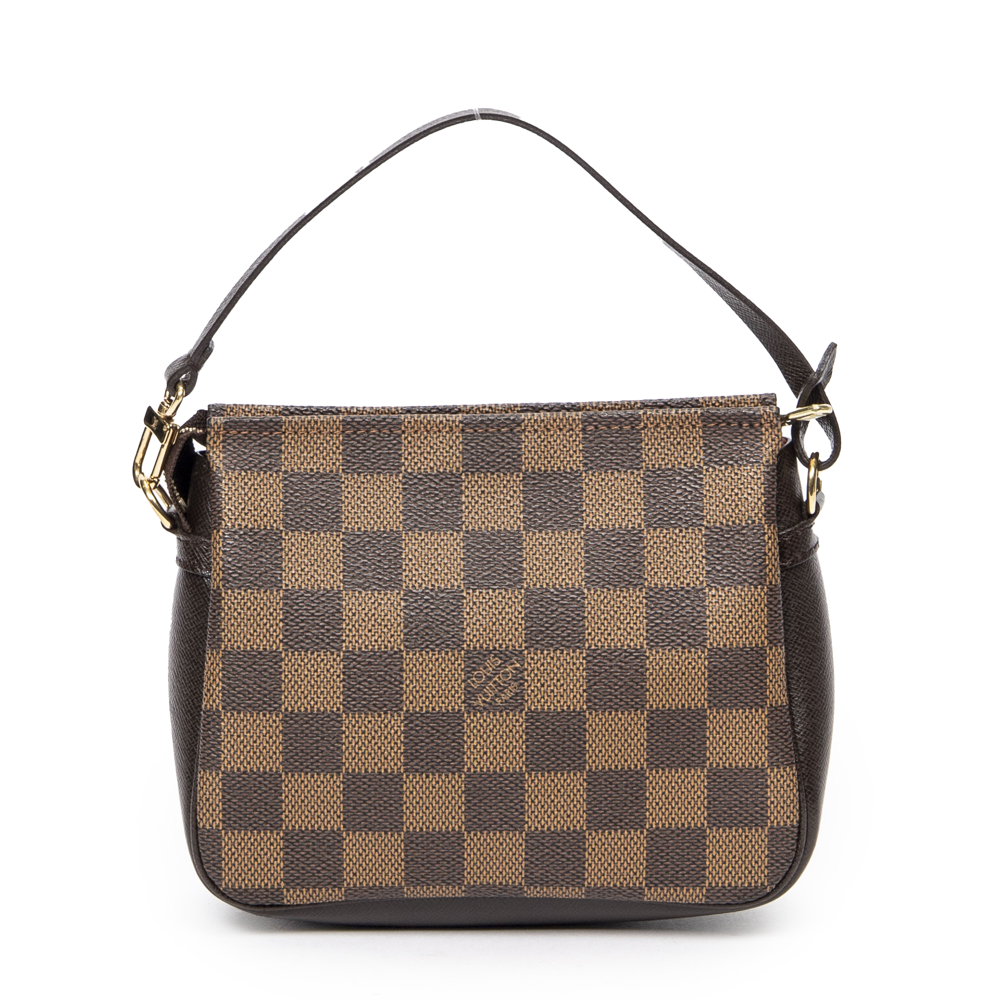 never used Louis vuitton brown leather crossbody makeup bag for