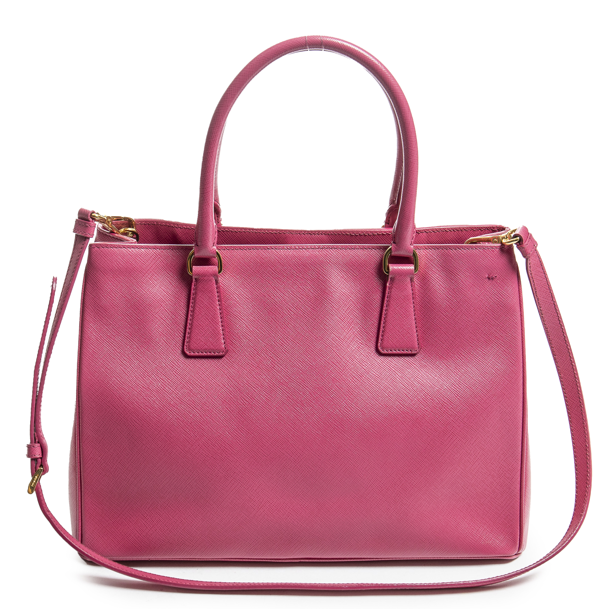 Leather handbag Prada Pink in Leather - 41065625