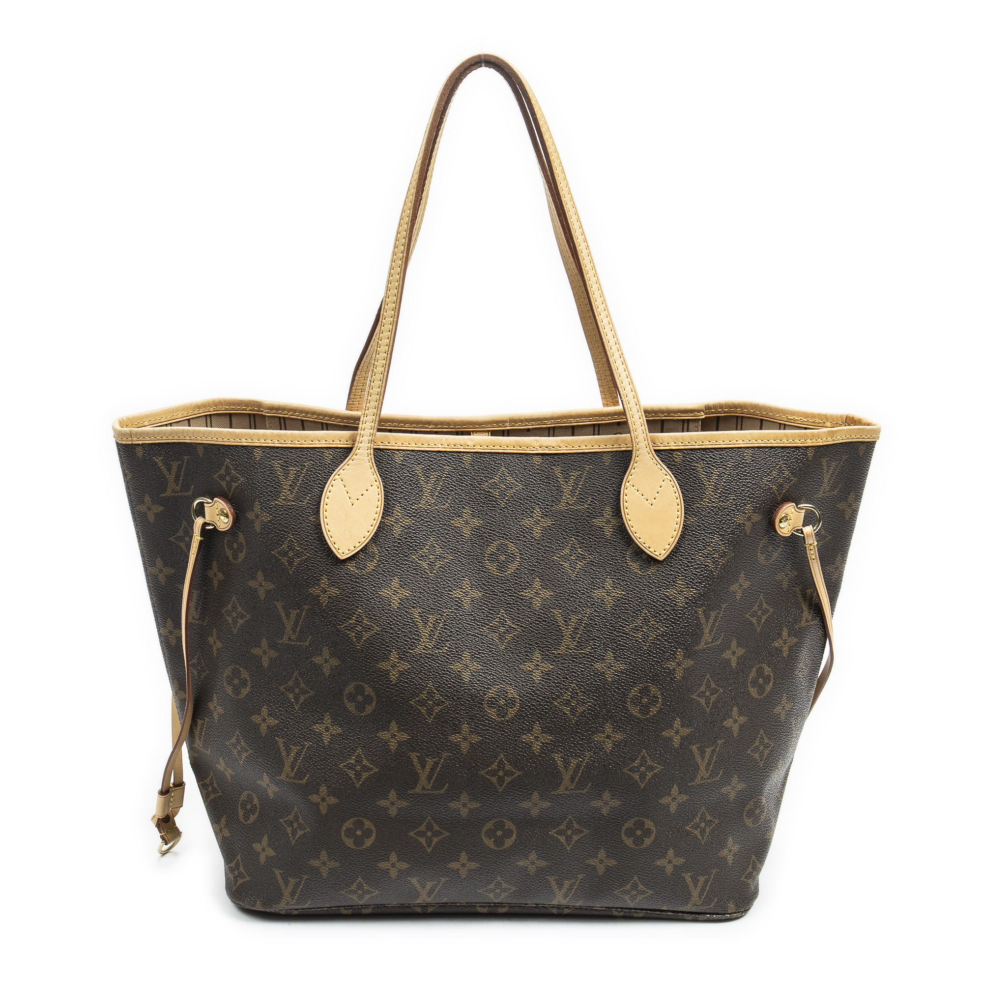 LOUIS VUITTON, Neverfull MM in Brown Monogram Canvas and Golden Brass  hardware. Dimension: 32*29*17cm. Condition Very Good.