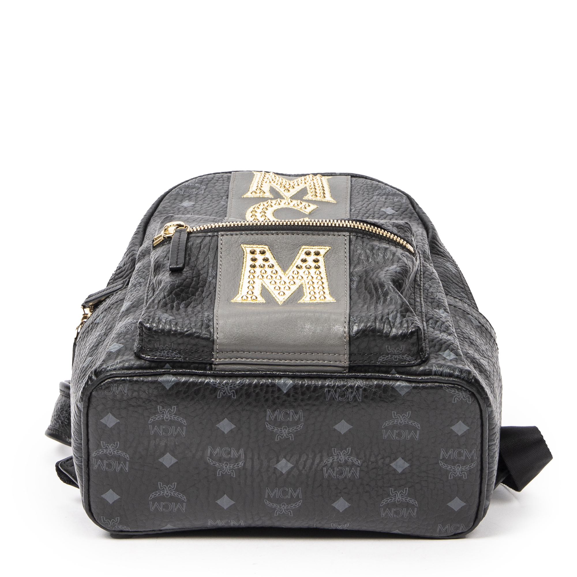 Mcm Stark 32 Visetos Backpack - Black - Backpacks
