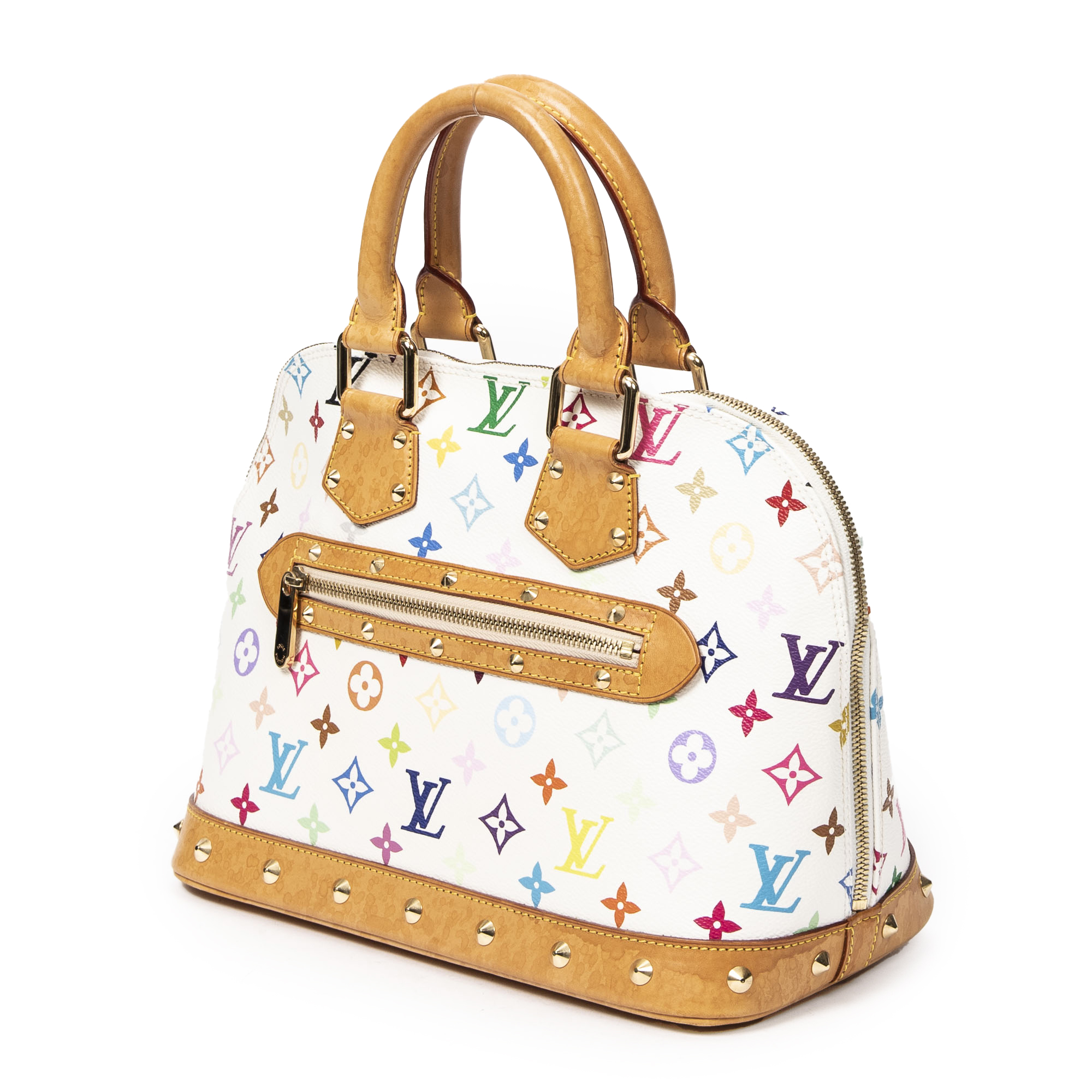 Louis Vuitton - Authenticated Alma Handbag - Cloth Multicolour For Woman, Very Good Condition