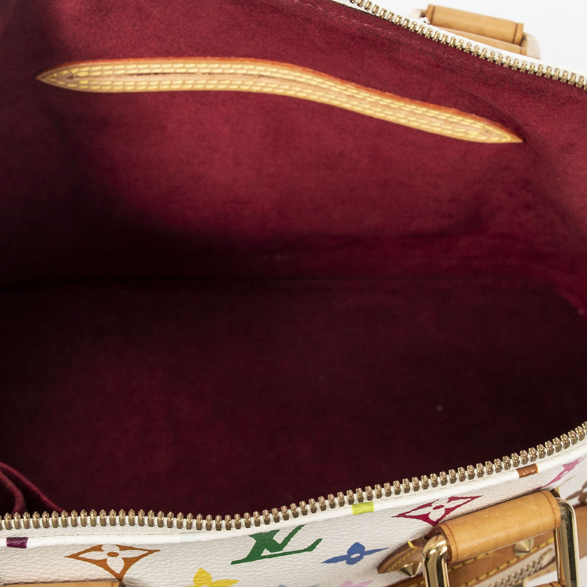 Louis Vuitton - Authenticated Alma Handbag - Cloth Multicolour For Woman, Very Good Condition