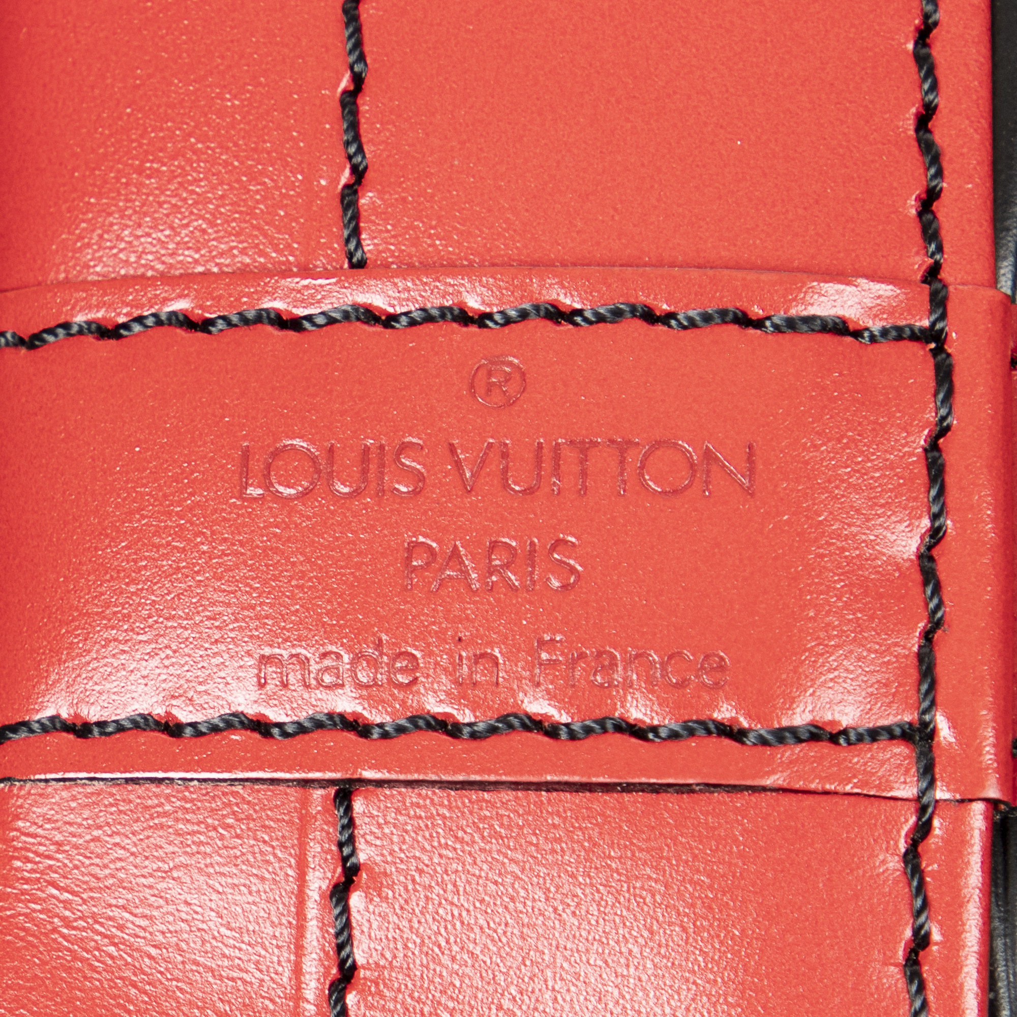 Louis Vuitton Noe Black Stitching Gm in Red