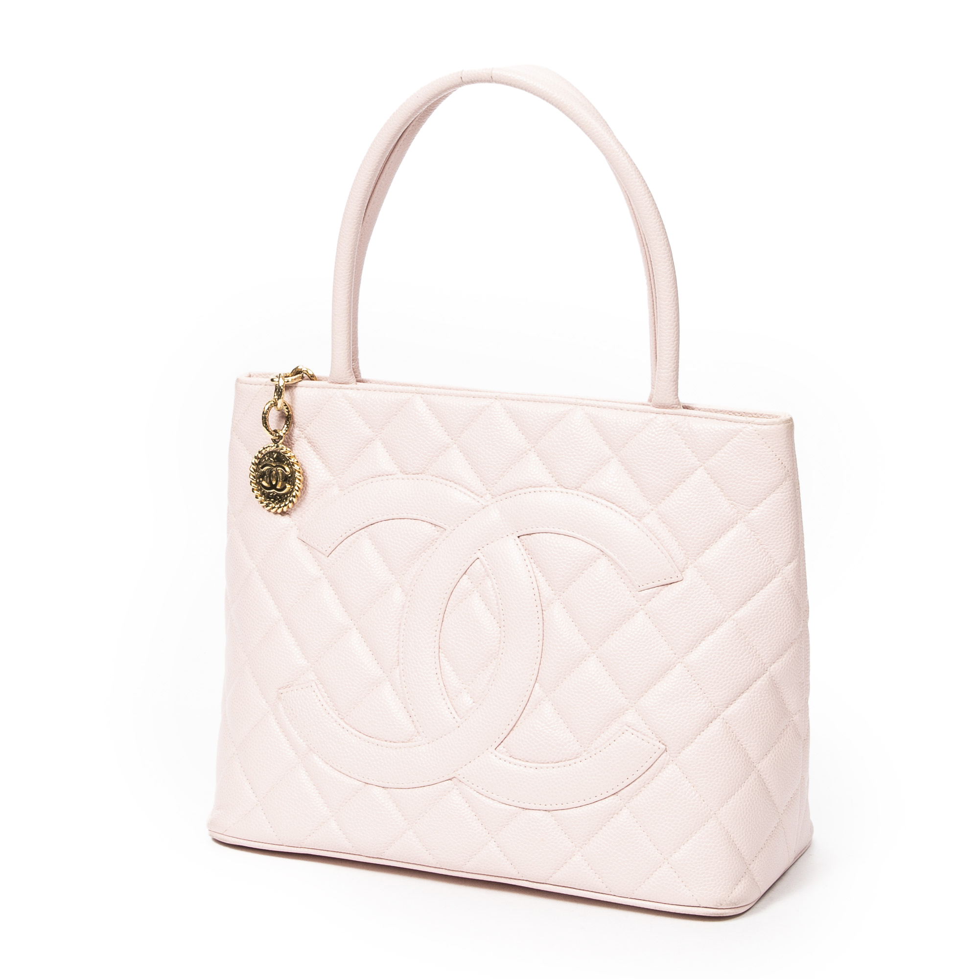 Chanel pink 2025 medallion tote