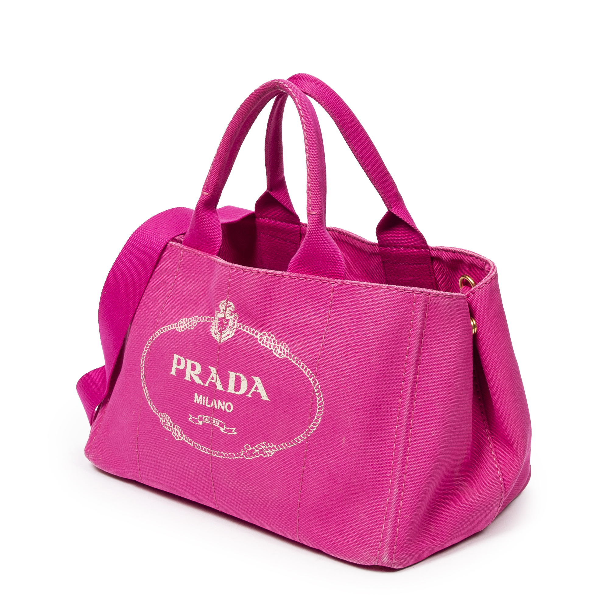 Prada pink tote bag hot sale