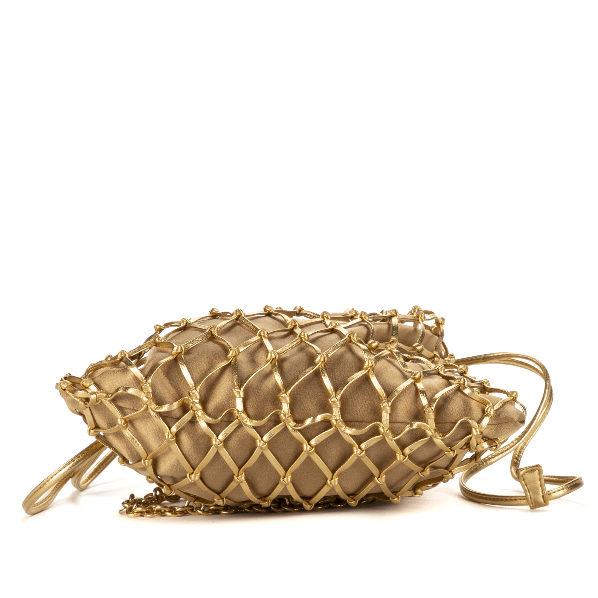 Prada mesh clearance and satin clutch